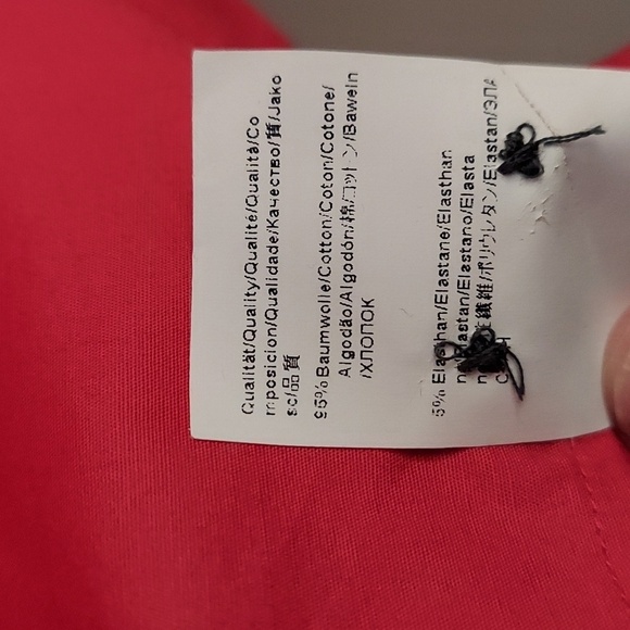 HUGO by Hugo Boss Slim Line Button Down Long Sleeve Coral Dress Shirt - Picture 11 of 12